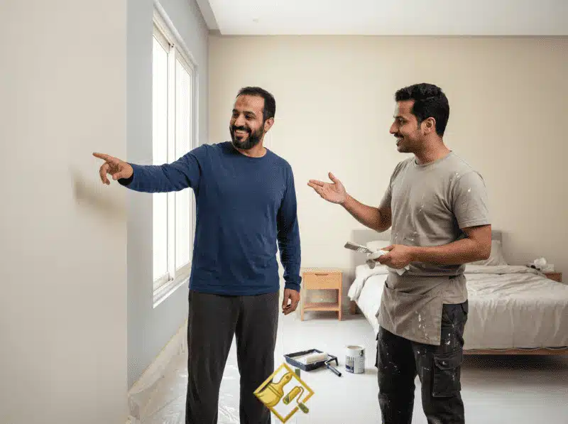 عميل سعيد مع صباغ الدمام